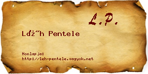 Léh Pentele névjegykártya